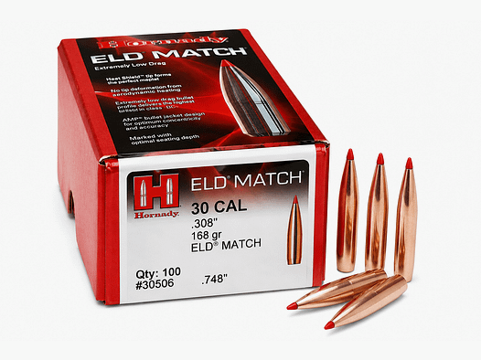 Hornady Geschoss .30 Cal. – ELD-Match 168grs. – 100 Stk.