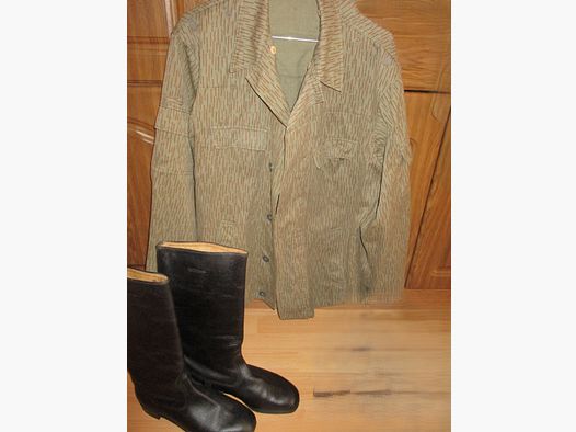 Leather boots, riding boots, army jacket GDR