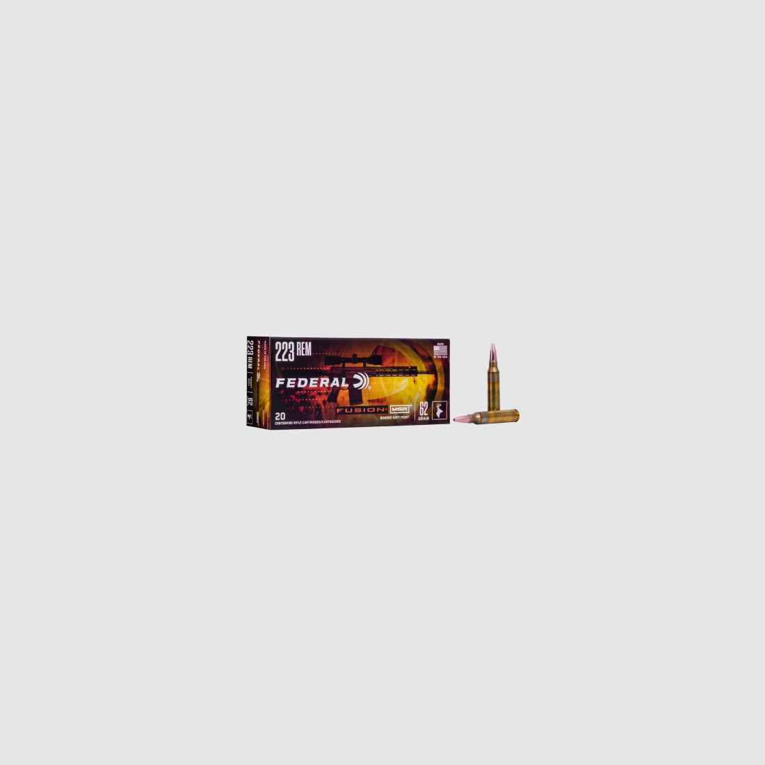Federal Rifle Ammunition .223 Rem 4 g / 62 gr Fusion Soft Point MSR