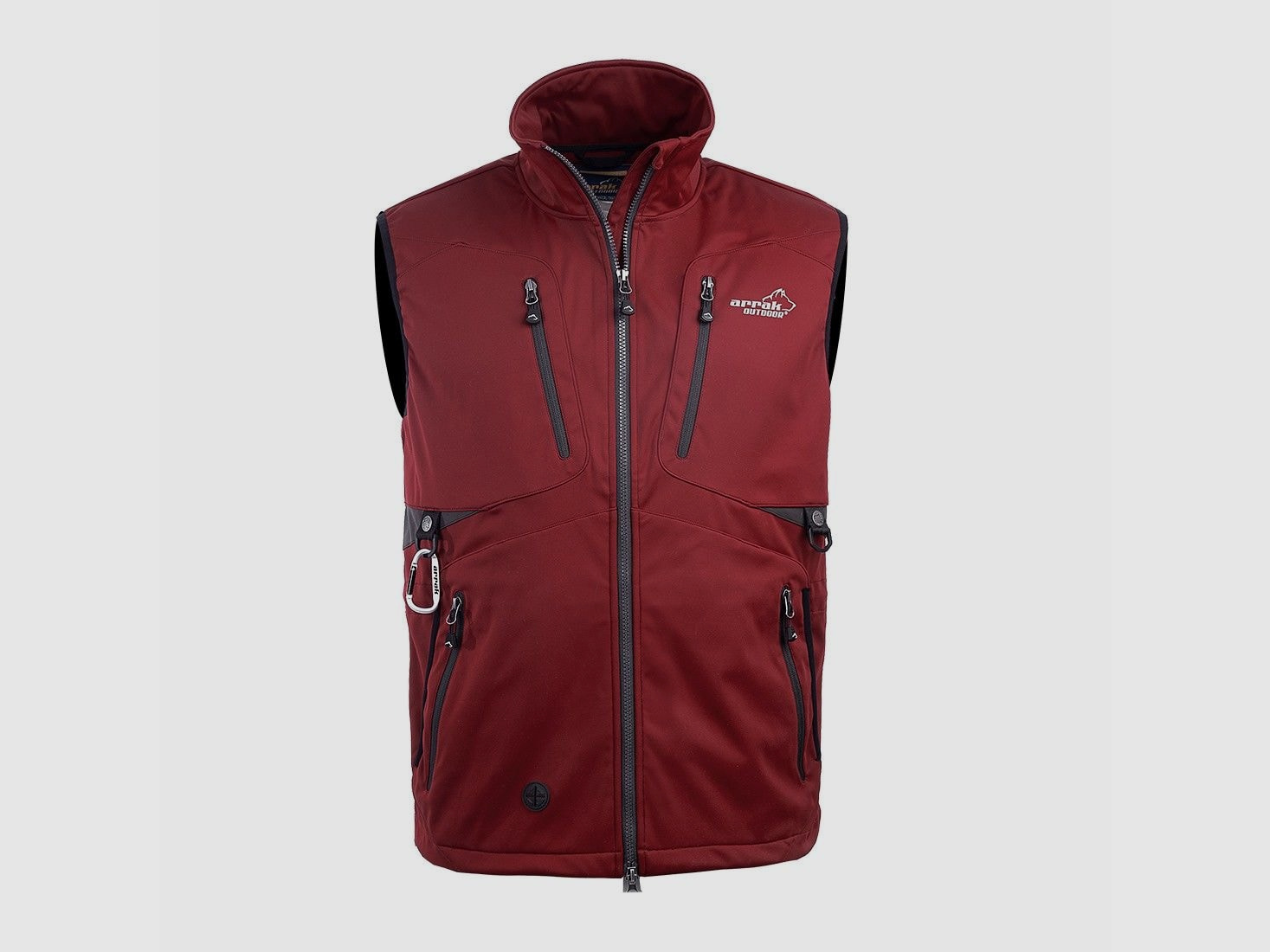 Arrak Outdoor Softshellweste Acadia M Dunkelrot 3XL