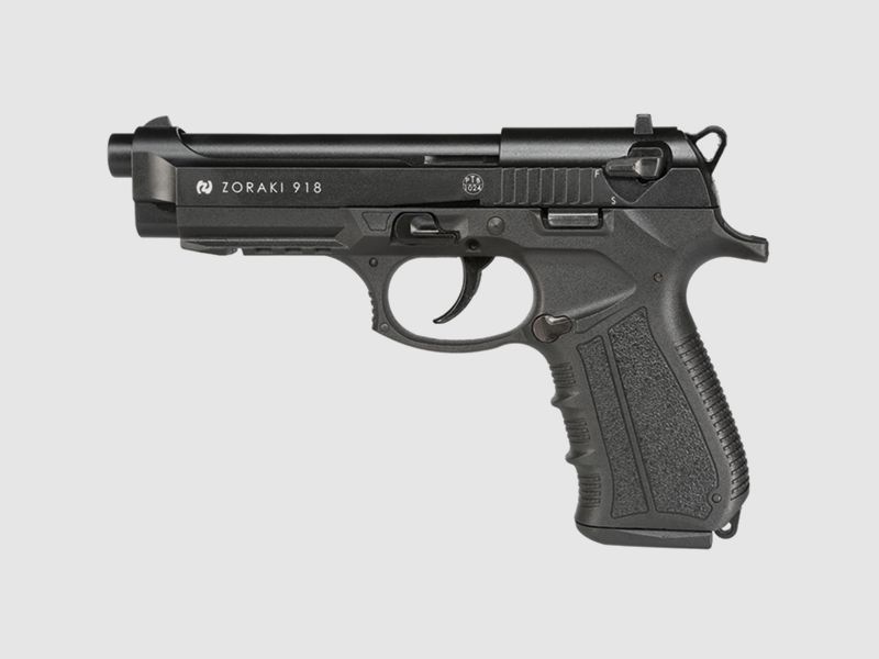 Zoraki 918 Zwart 9mm P.A.K. - Gas Signaal