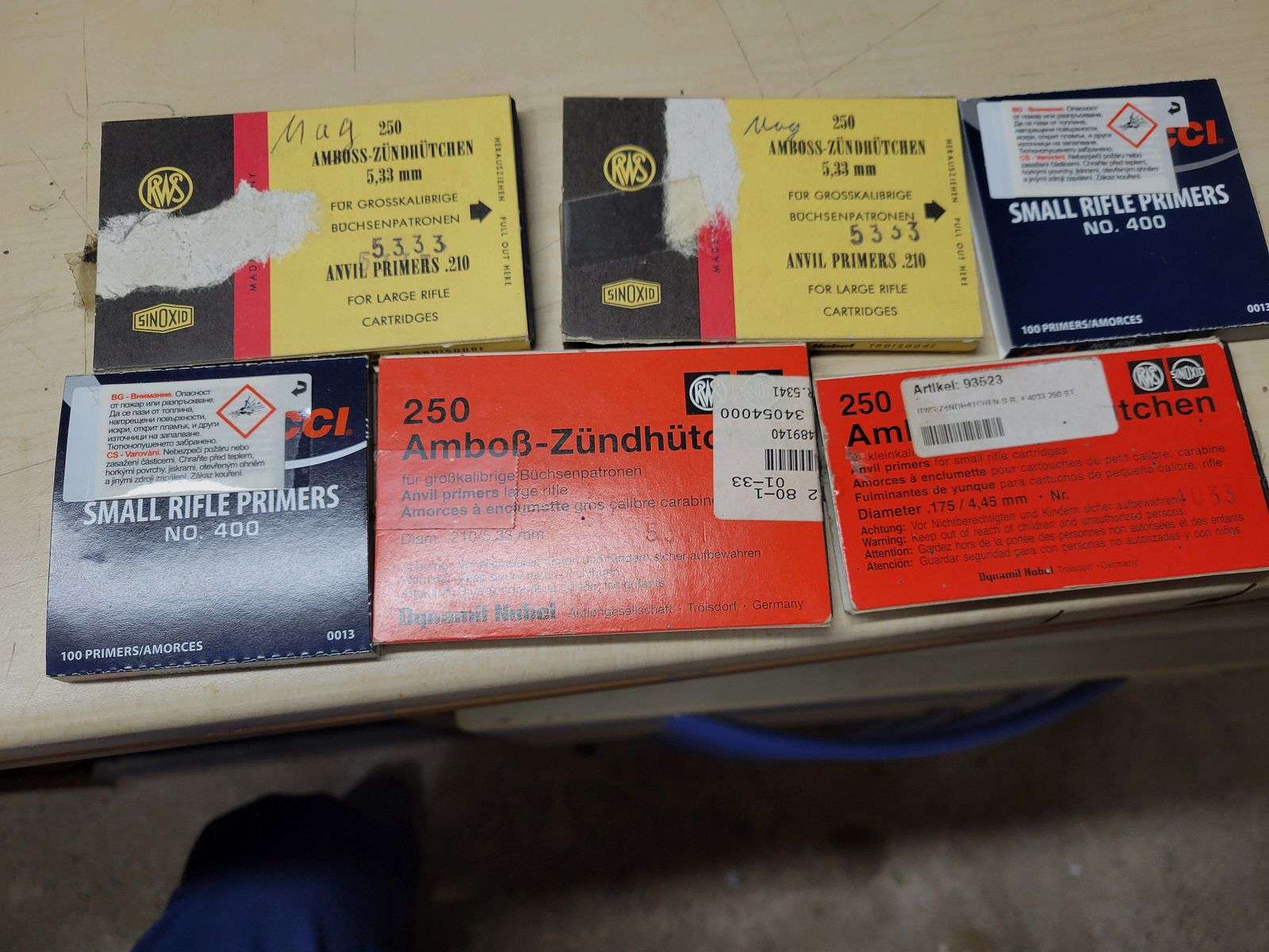 Zündhütchen, ca. 1000-1200 Stück