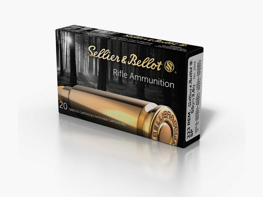 Sellier & Bellot 60155 .223 Rem. Teilmantel 3,6g/55grs. Langwaffenmunition 20 Stk