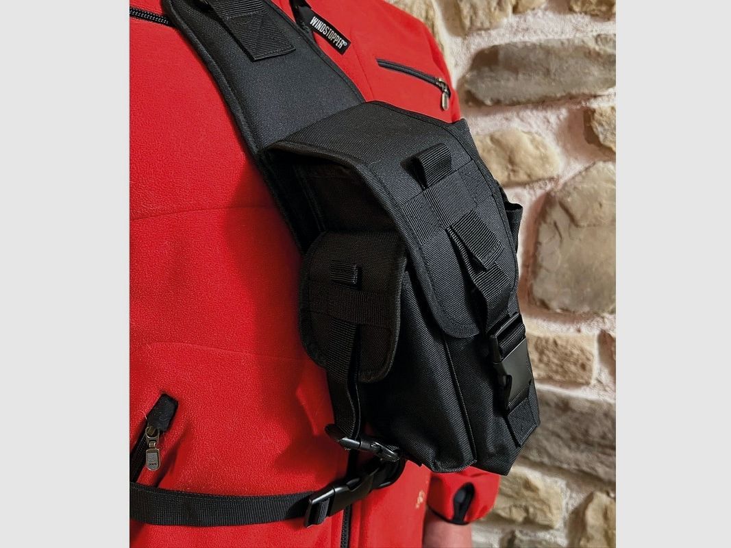 Dualoptik Brusttasche