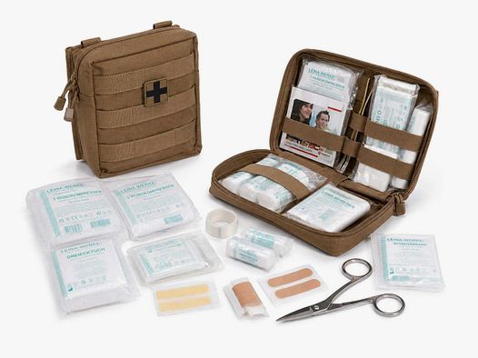 Mil-Tec First Aid Set Leina Pro 43-pcs. Large Dark Coyote #16025519 | Professional First Aid Kit