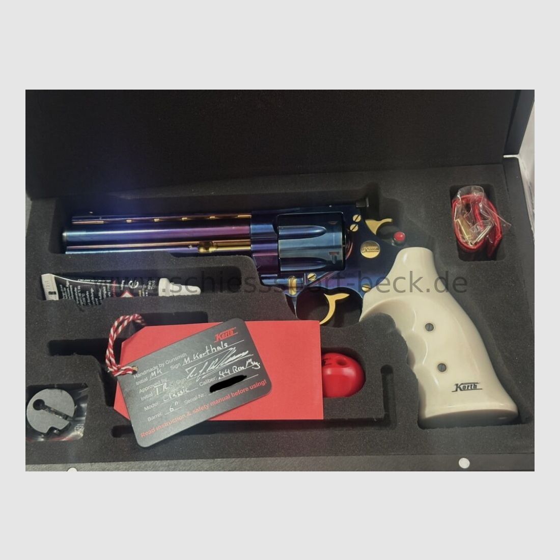 KORTH Classic Revolver 6 Zoll Blau Hochglänzend .44 Magnum