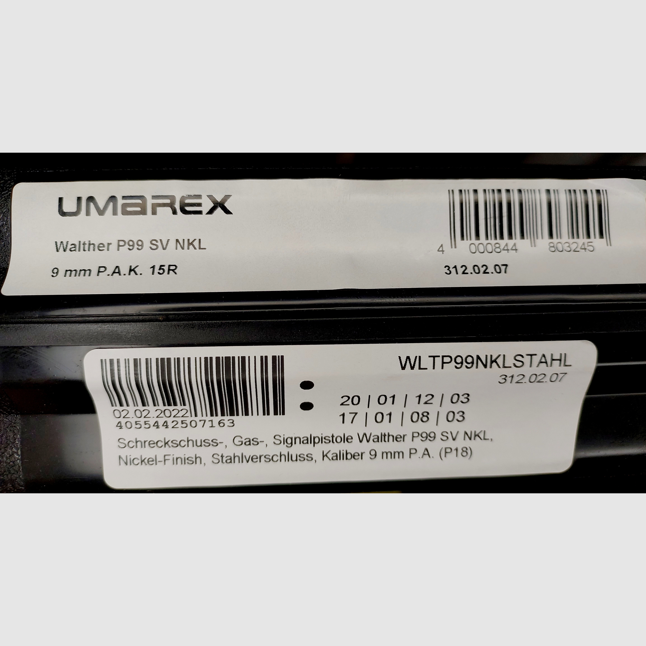 Premium Walther P99 SV NKL Schreckschusspistole 9 mm P.A.K. (PTB 762) P 99 Nickel-Finish [CNC-gefräster Stahlverschluss NKL] NEU!