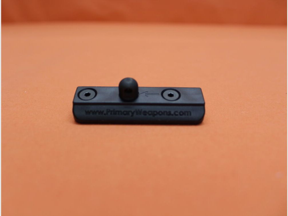 PrimaryWeaponsSystems Primary Weapons KeyMod Zweibeinadapter für Typ Harris Polymer schwarz mit Riemenöse