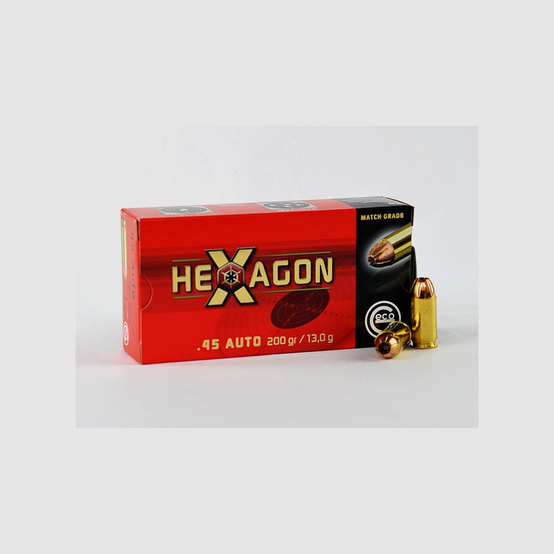 GECO .45 Auto (.45 ACP) Hexagon, 200 grs 1 opakowanie (50 strzałów po 0,678 €*)
