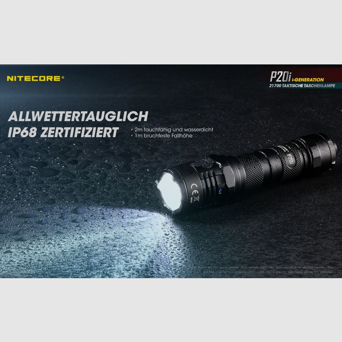 Nitecore P20I flashlight P20i 1800 lumens