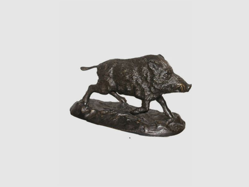 Lovergreen bronze statue motif of a running boar
