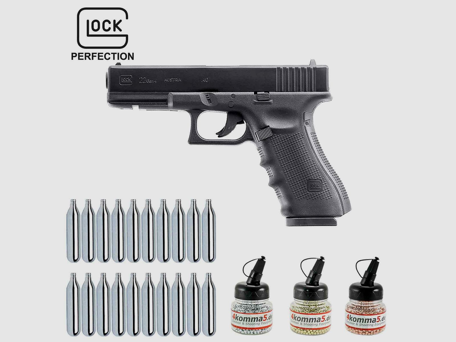 Superset Glock 22 Gen4 Co2-Pistole Kaliber 4,5 mm Stahl BB (P18)