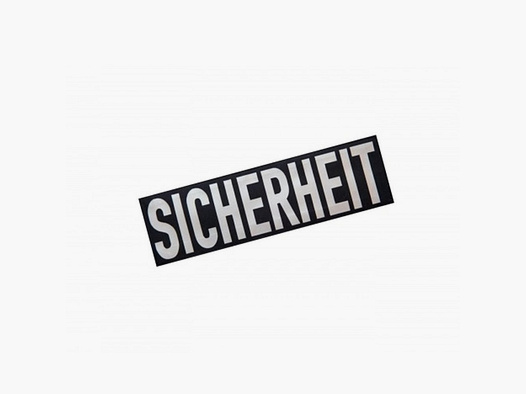 Schriftzug Brust Patch 10,5 x 3,5cm Sicherheit