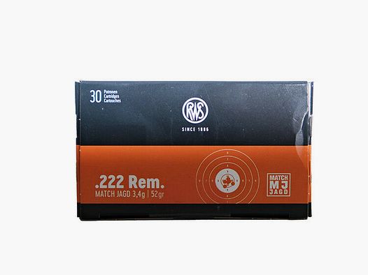 RWS .222 Rem MJ 3.4g / 52grs