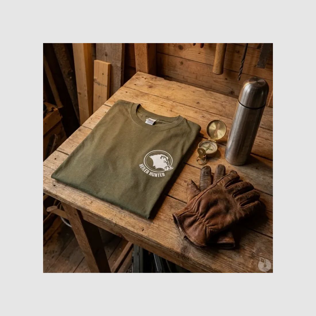 T-Shirt Keiler Hunter kaki 100% coton manches courtes logo 2, image 4 sur 13