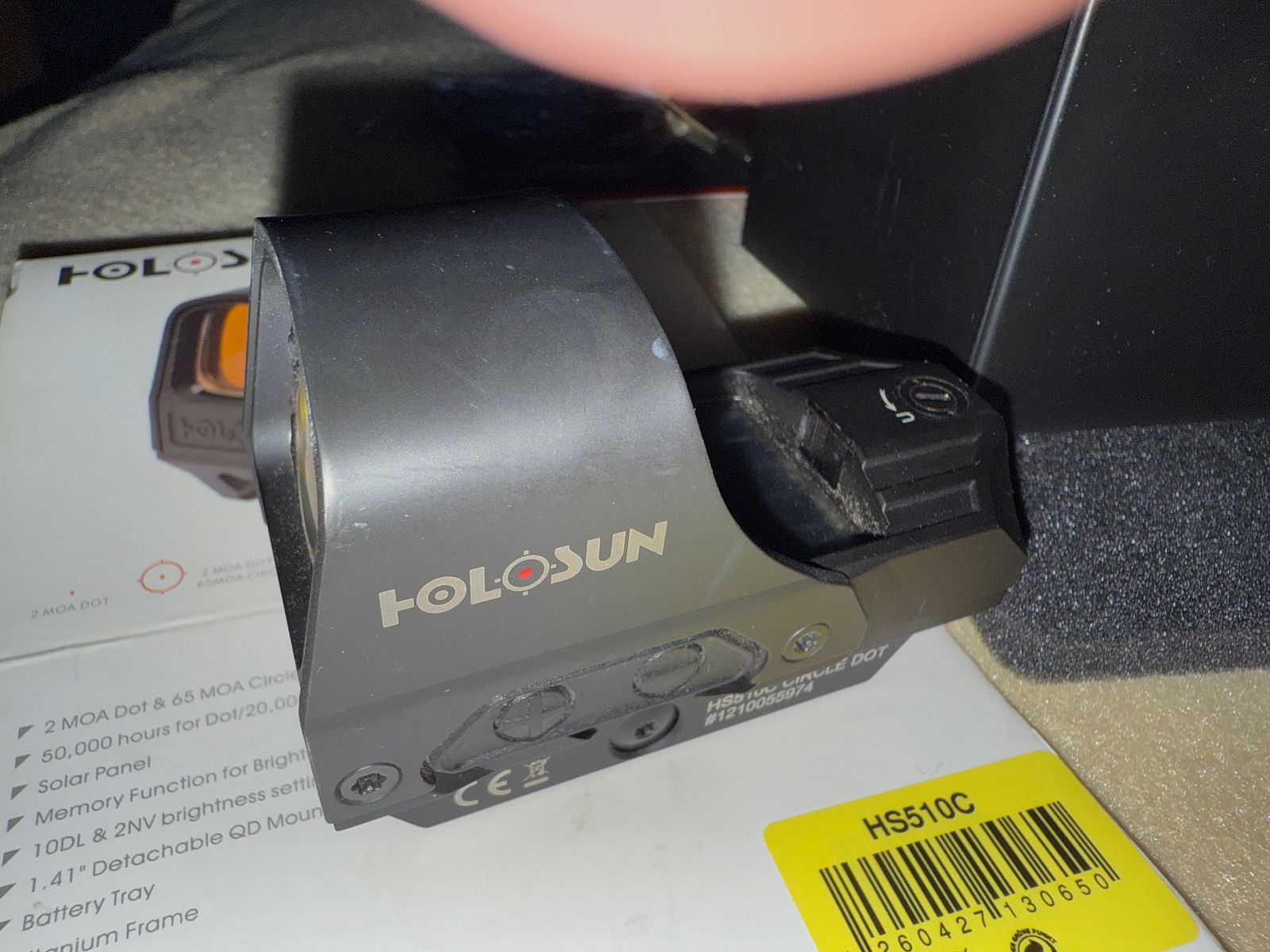 HOLOSUN HS510C mit Picantinny Adapter komplett mit Box