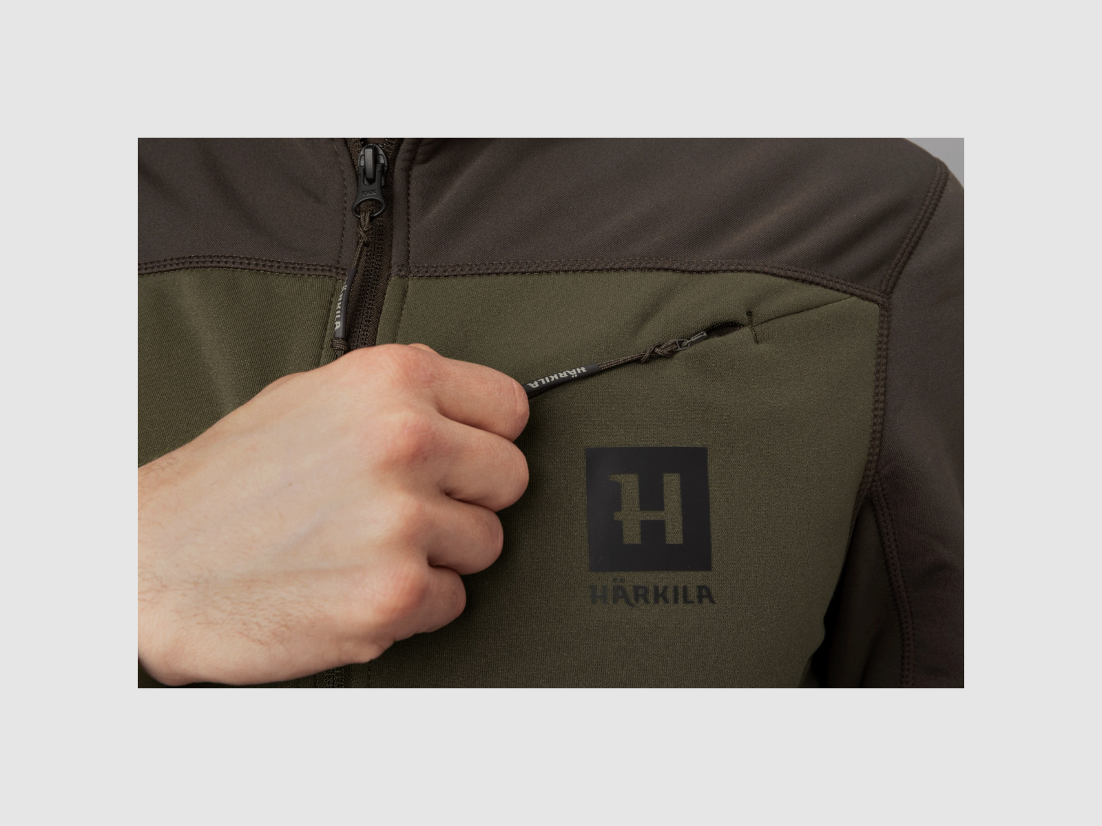 HÄRKILA Olaf Fleecejacke Willow Green/Shadow Grey