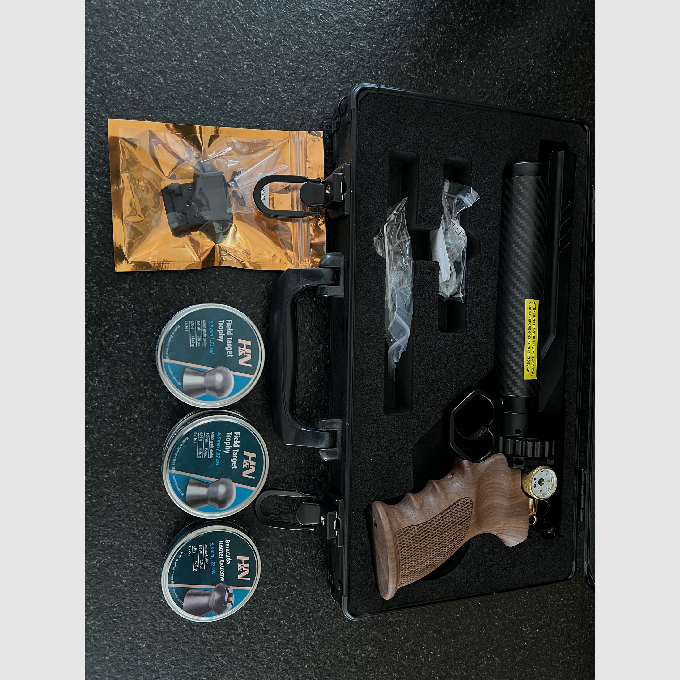 Pistola ad aria compressa Huben GK1 F-Version con kit di esportazione