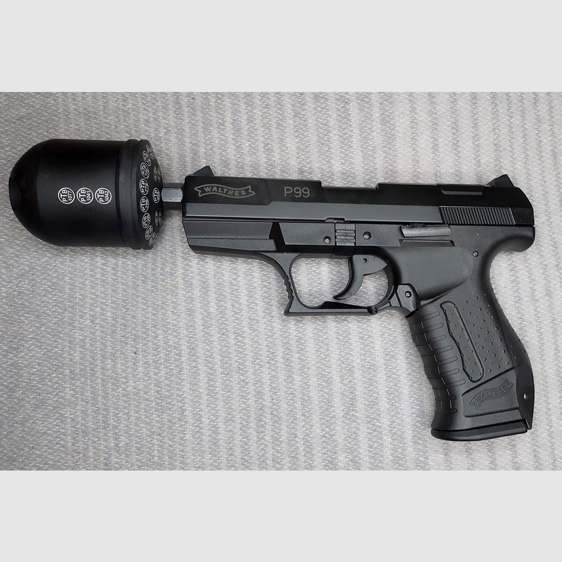 Pistola de fogueo Walther P99 9mm P.A.K. (PTB 762) con multisalida