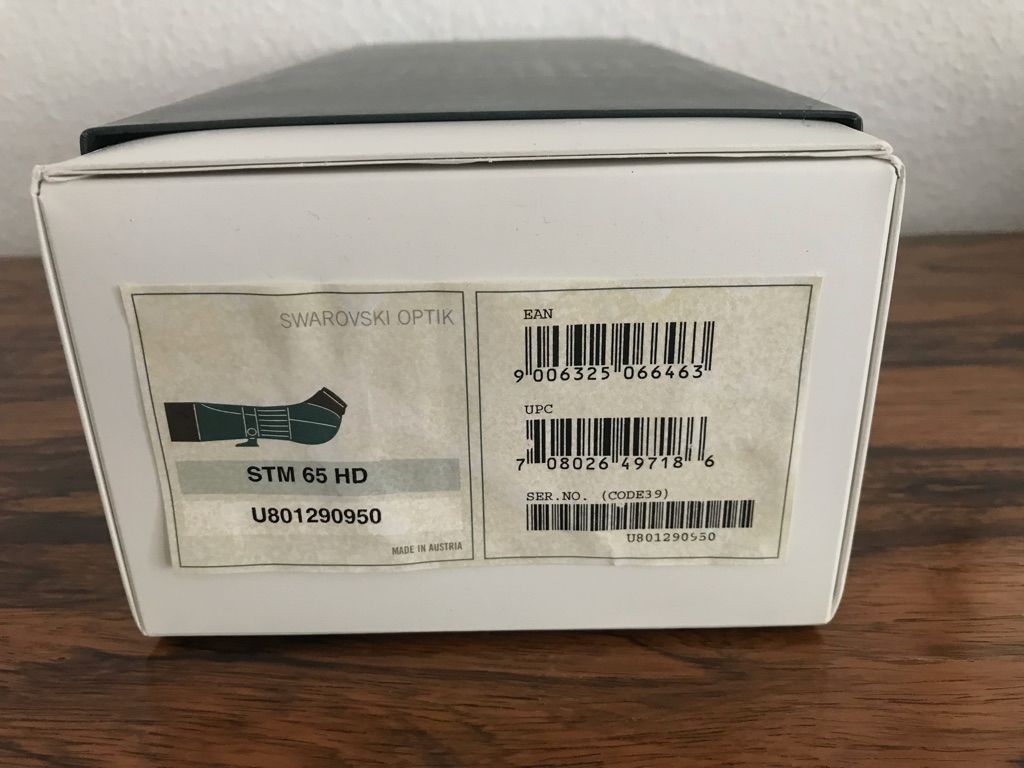 Swarovski spotting scopes 65 HD, eyepiece 25-50x, protective cover "like new