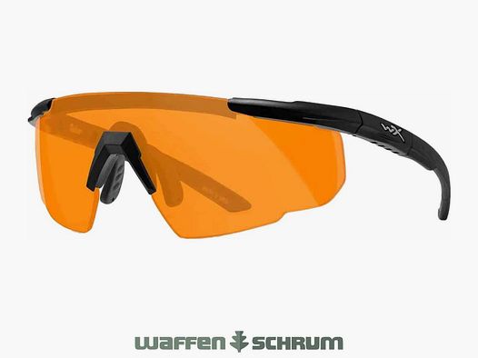 Wiley X Schießbrille Saber Advanced Glas: helles orange: matt schwarz