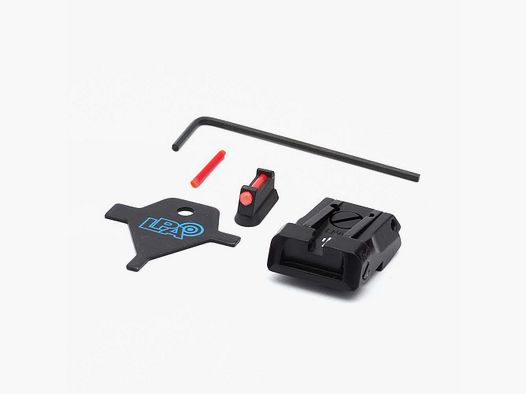 LPA SPS06CZ6F Juego de mira deportiva con frontal de fibra óptica para CZ SP01 SHADOW, CZ SHADOW 2