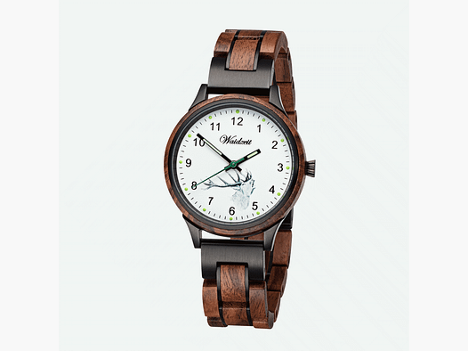Damenjagduhr Diana Hirsch mit Lodenarmband Olivgrün