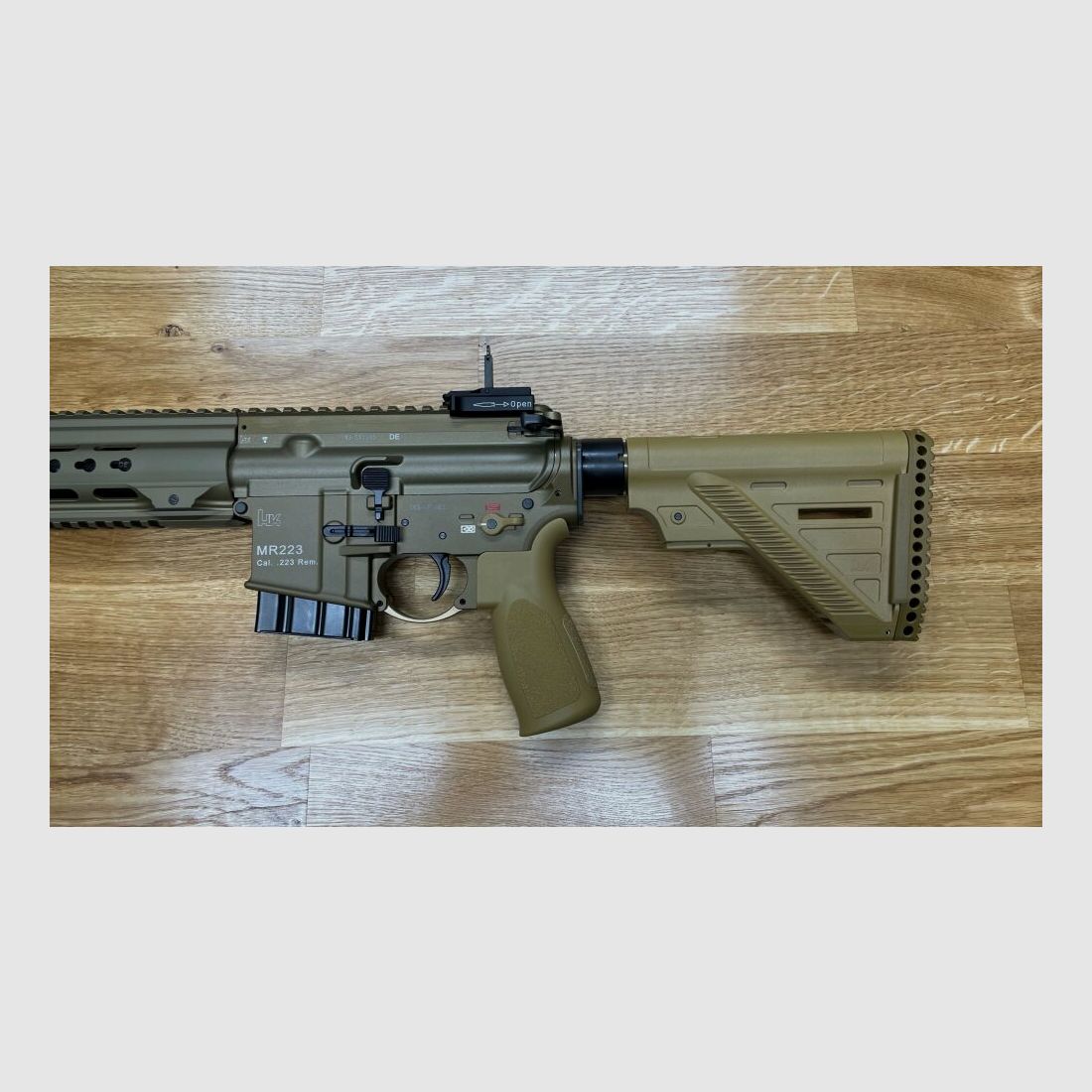 Heckler & Koch MR223 A3 Slim-Line 16.5" barrel - semi-automatic rifle .223Rem color sand RAL8000 - system HK416 - sportingly approved!