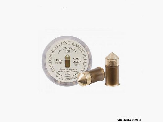 SKENCO – GOLDEN ROD LONG RANGE PELLETS – TYPO 3 4,5MM 0,56GR./8,5GRS – CONF. 150 ST.