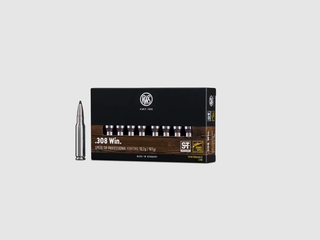 AMUNICJA KULOWA RWS .308 WIN SPEED TIP PROFESSIONAL SHORT RIFLE 10,7G / 165GR, zdjęcie 1 z 2