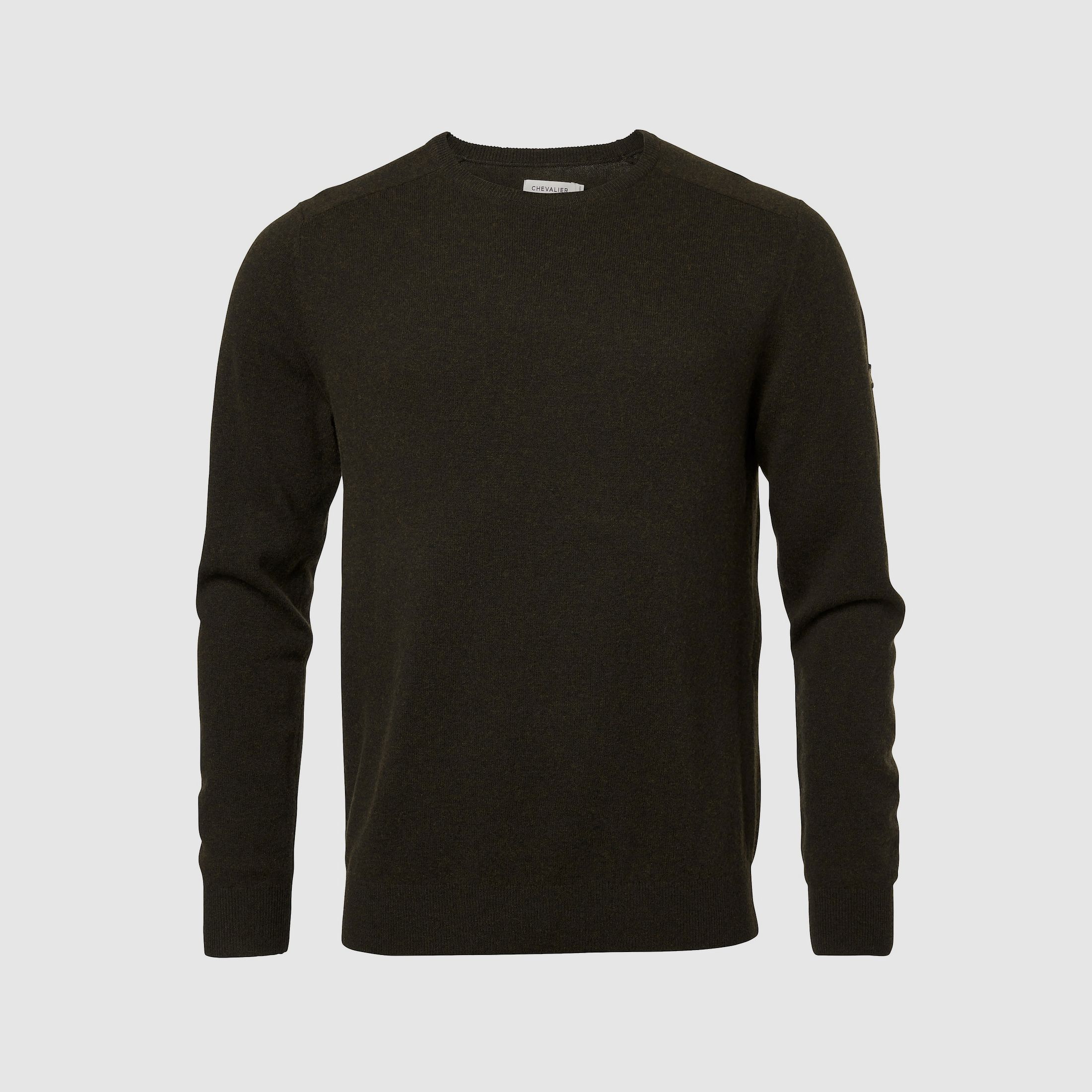 Chevalier Milford O-Neck Wool Pullover Men Dark Green XXXL