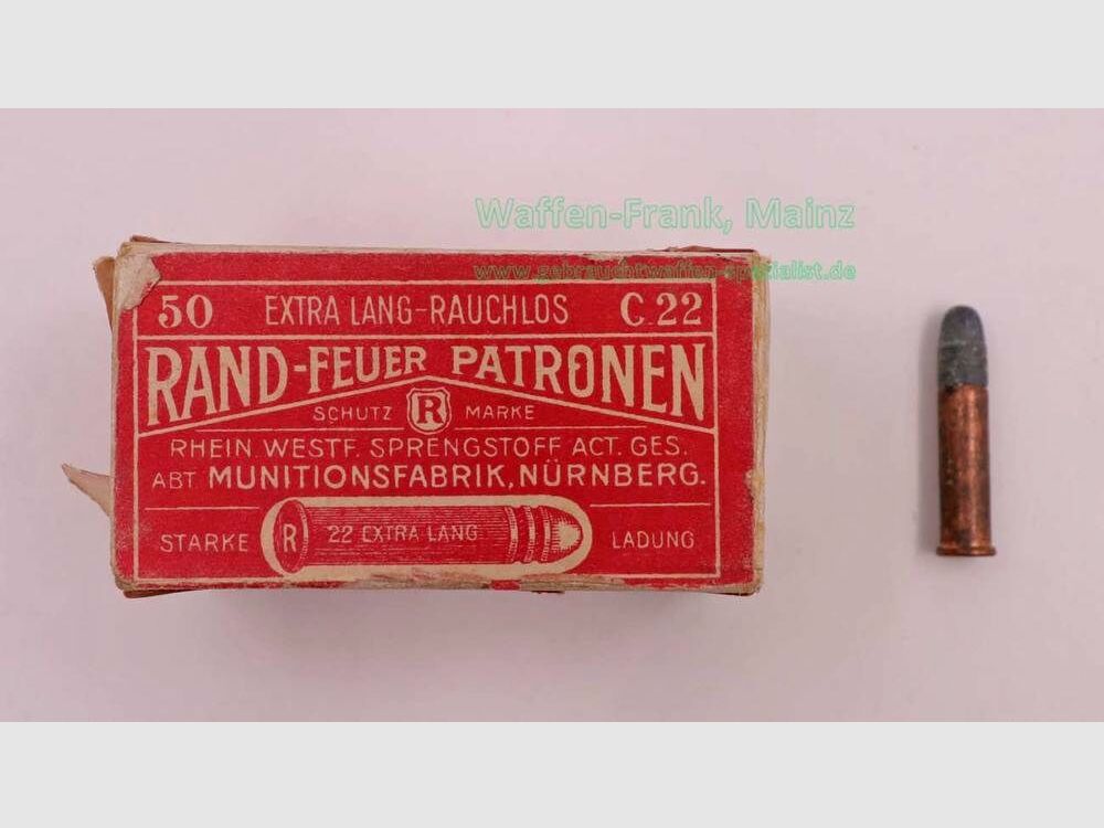 Rottweil rifle cartridges .22 extra long