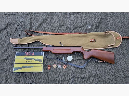 Karabin pneumatyczny DDR z magazynkiem Haenel 310-4 z torbą