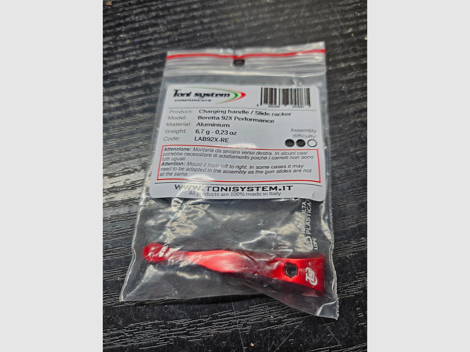 Nuevo palanca de carga Slide Racker Beretta 92