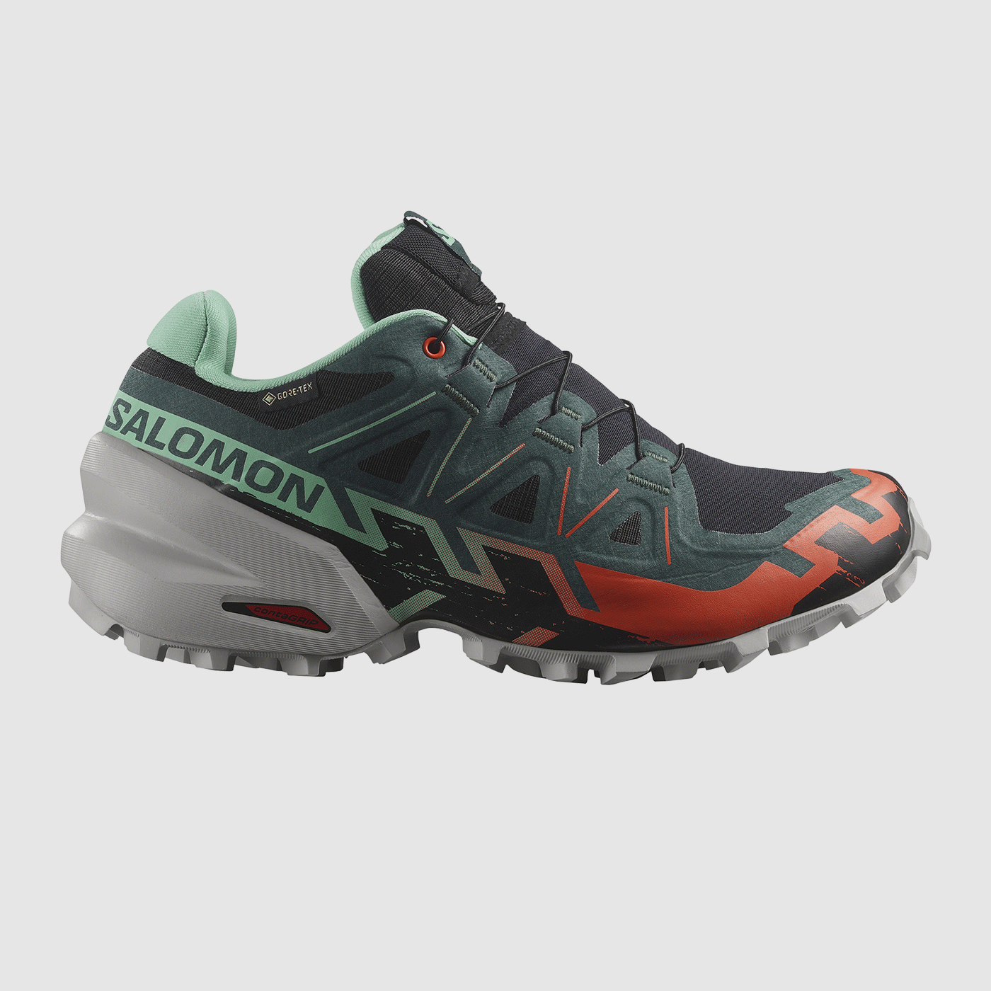 SALOMON – DONNA – SPEEDCROSS 6 GTX W Black / Electric Green / Cherry Tomato, image 1 of 7