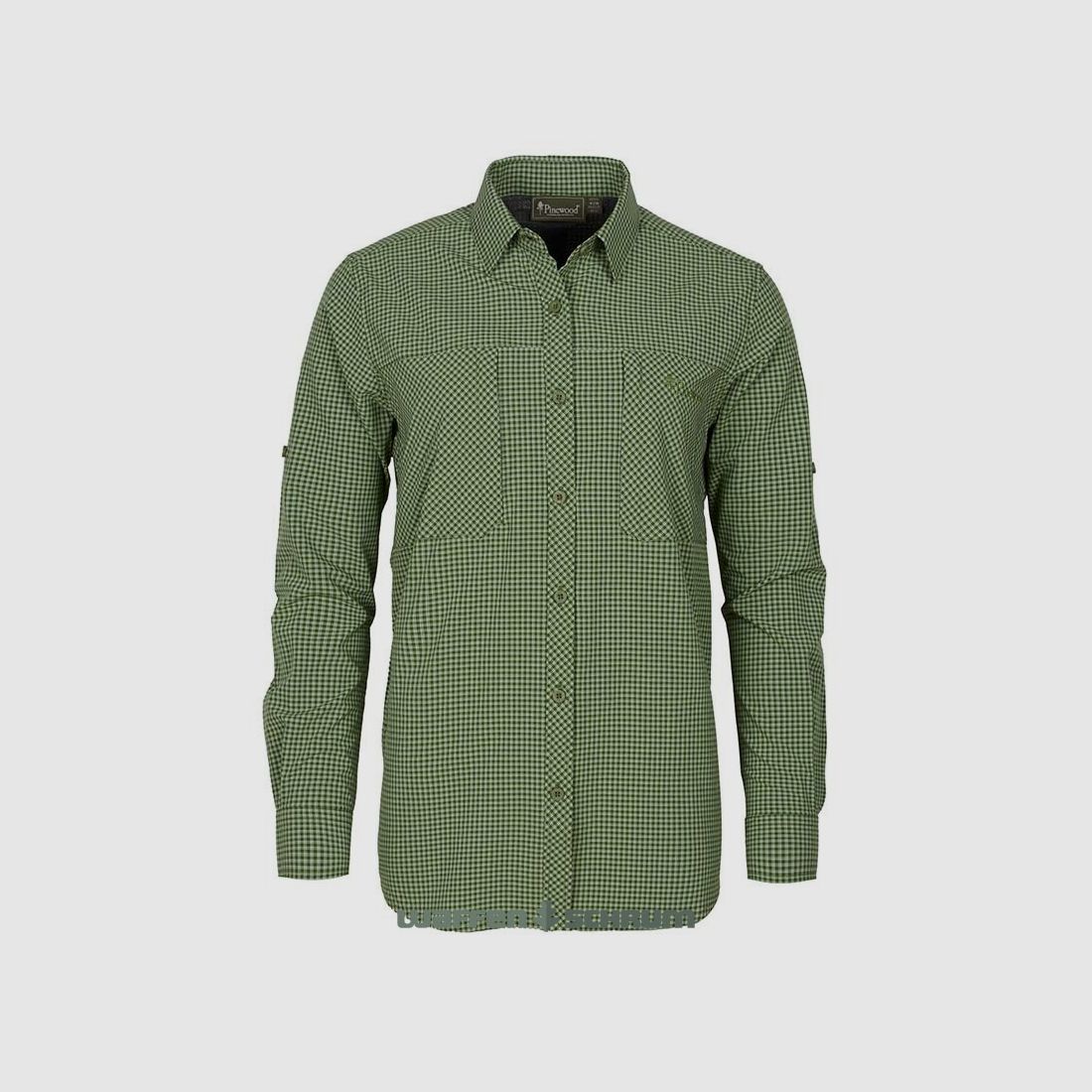 Pinewood Bluse Nature Safe Pine Green/ Offwhite