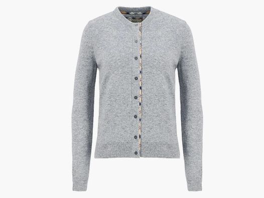 BARBOUR Cardigan Pendle Grey Marl/Hessian Tartan