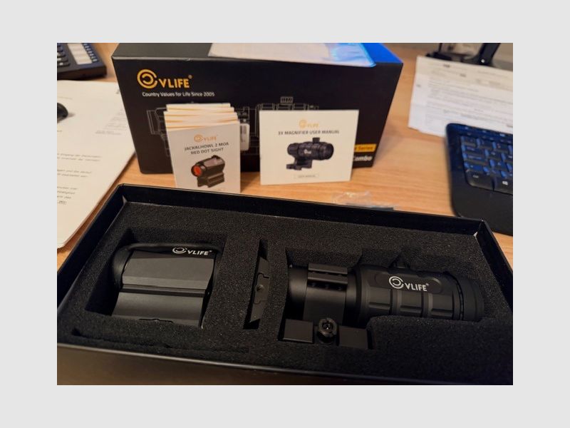 CVLIFE JackalHowl red dot sight & 3X magnification combination