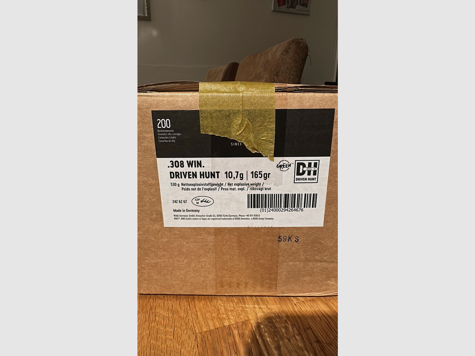 RWS Driven Hunt Kal. .308 Win. 10,7 g/ 165 grs. 11 Packungen 