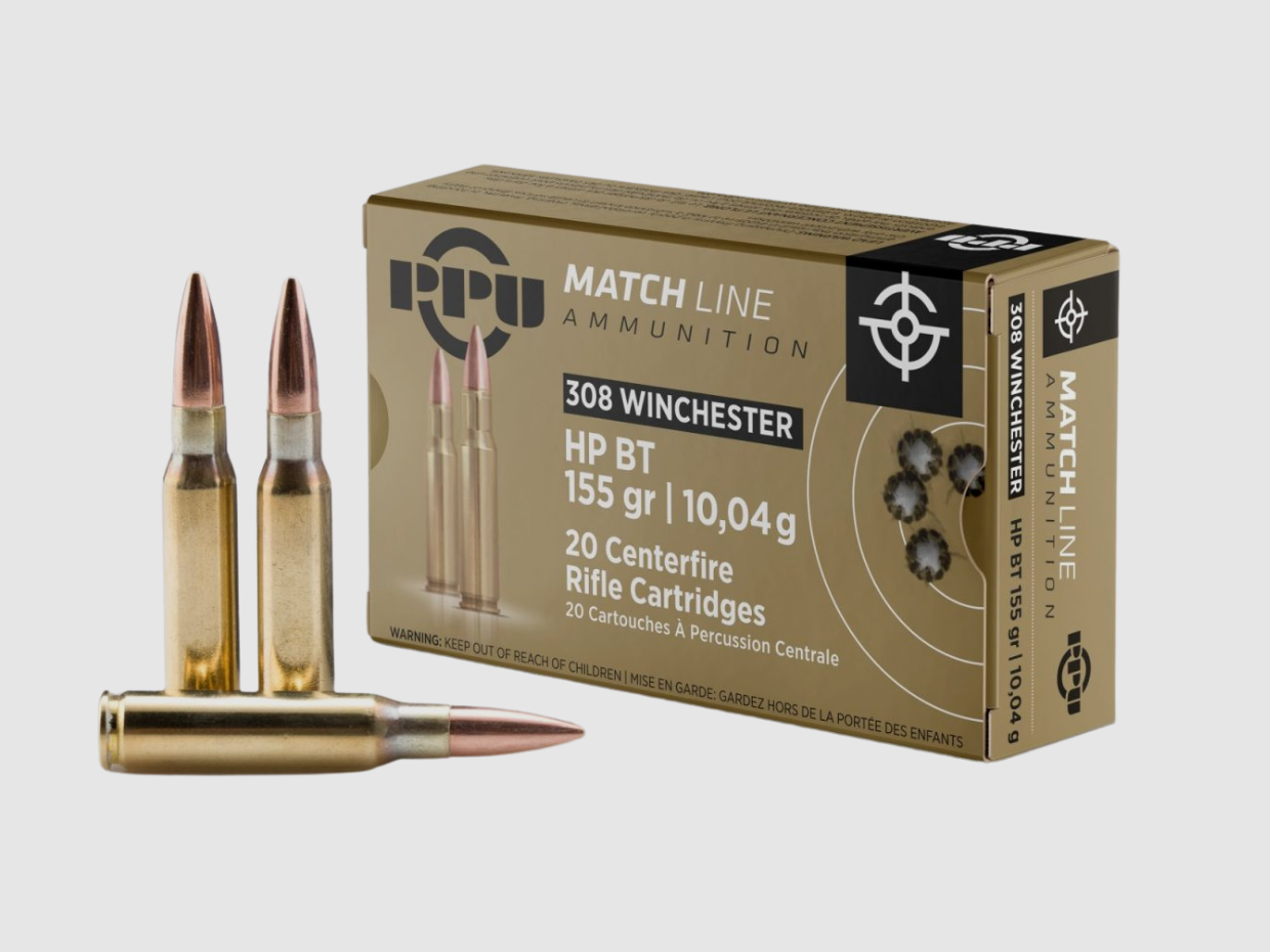 PPU .308 Win. Match HP 155gr 10,04g Match