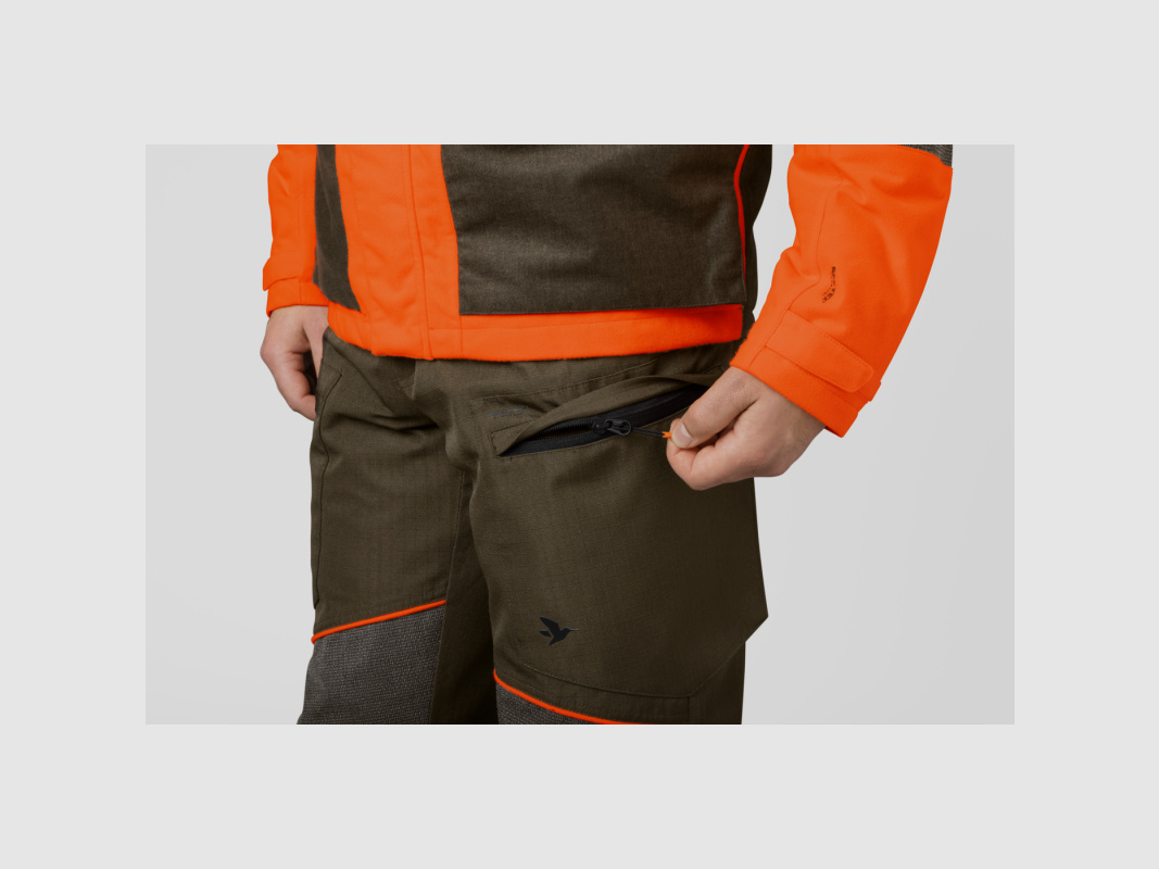 Seeland Herren Hose Venture Pine green/Hi-Vis orange