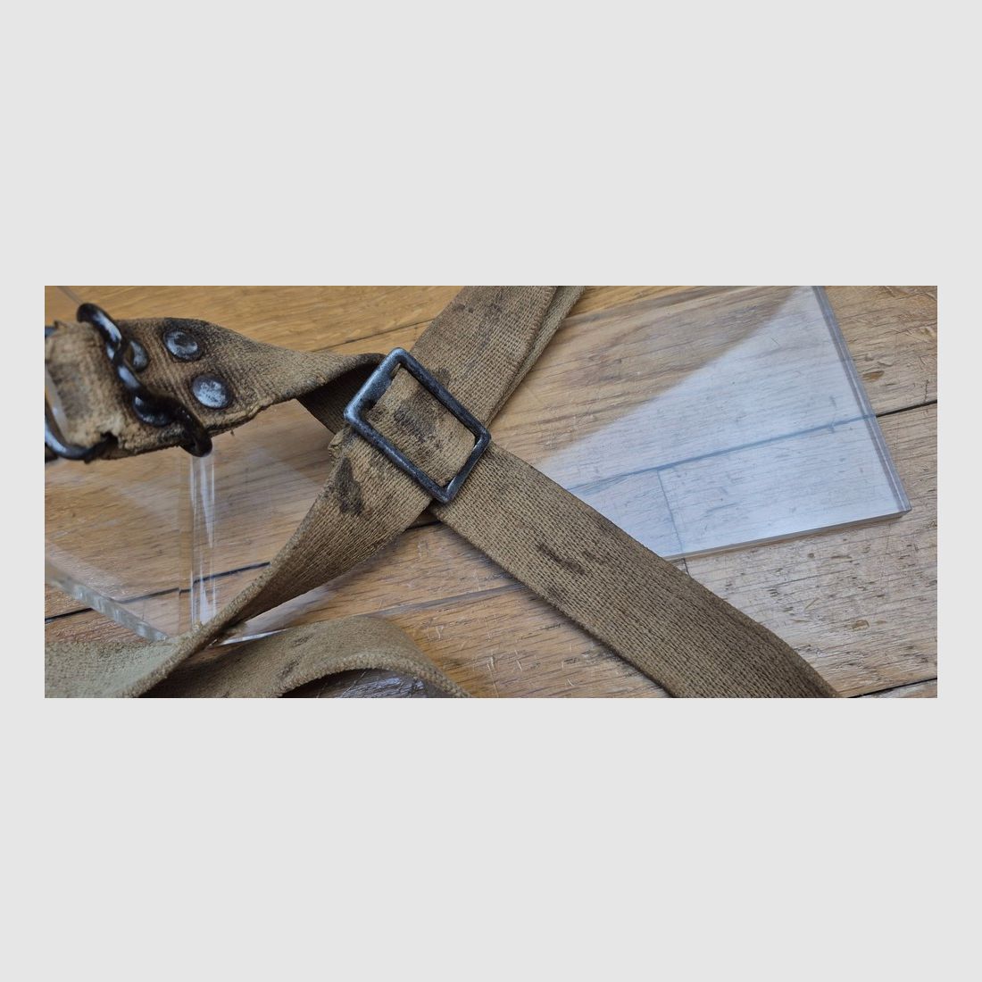 Sehr seltene und schöne Gewehrriemen für Gewehr G 98K – Zeit des II. Reiches – Rarissimes Modell ersatz aus Stoff – Ca. 1917/1918 – Authentisches Stück aus dieser Zeit von extremer Seltenheit – BE+ /TBE, Bild 3 von 9