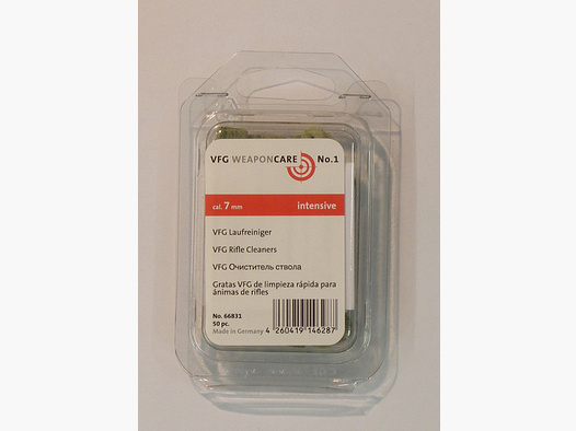 VFG Barrel Cleaner Intensive / 50 pcs 7mm Cleaning Accessories for Weapons