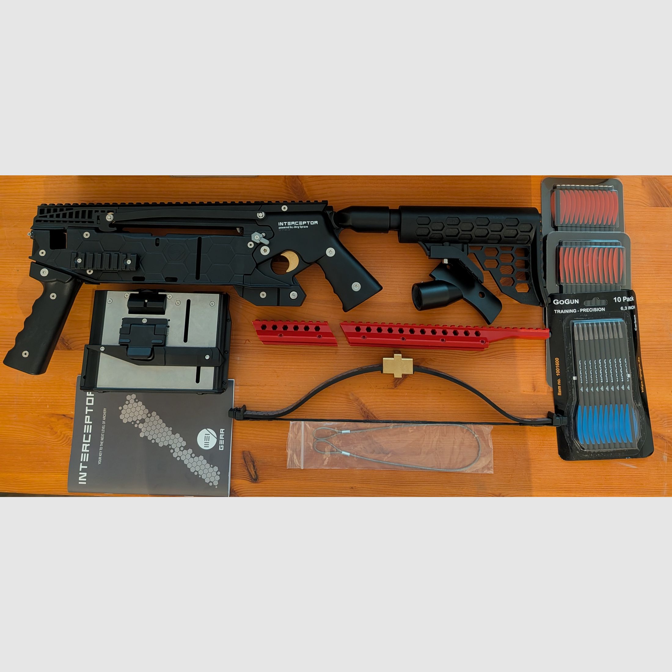 GoGun MEY Interceptor Armbrust + 30 Bolzen + Zubehör