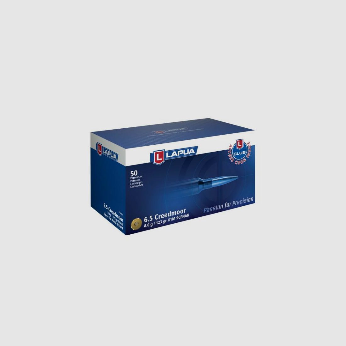 LAPUA Kal. 6.. Büchsen 6,5mmCreedmoor Scenar TM 50 Stk 8,0g/123grs GB489 TM