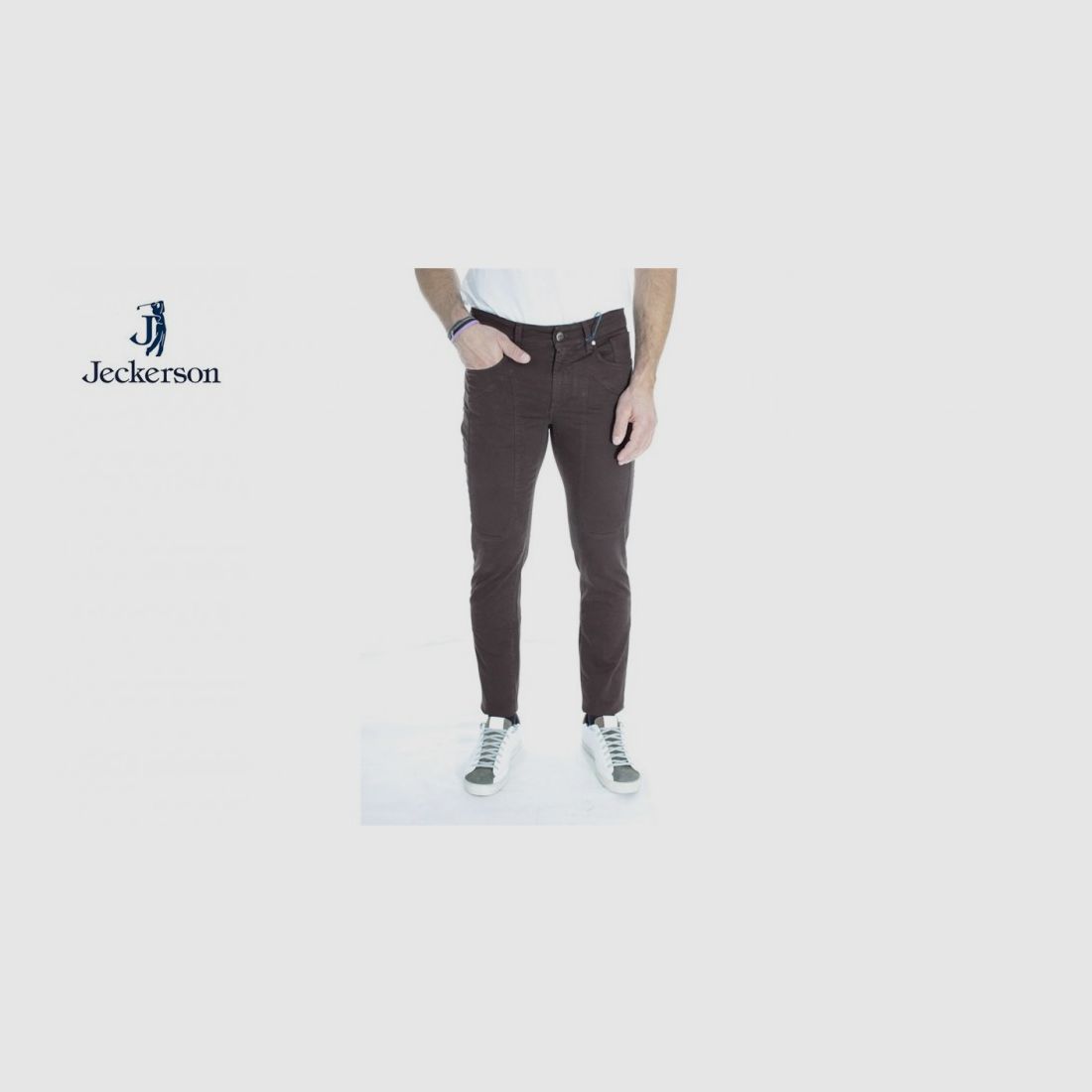 JECKERSON Jeans 5 Taschen braun gearbeitet