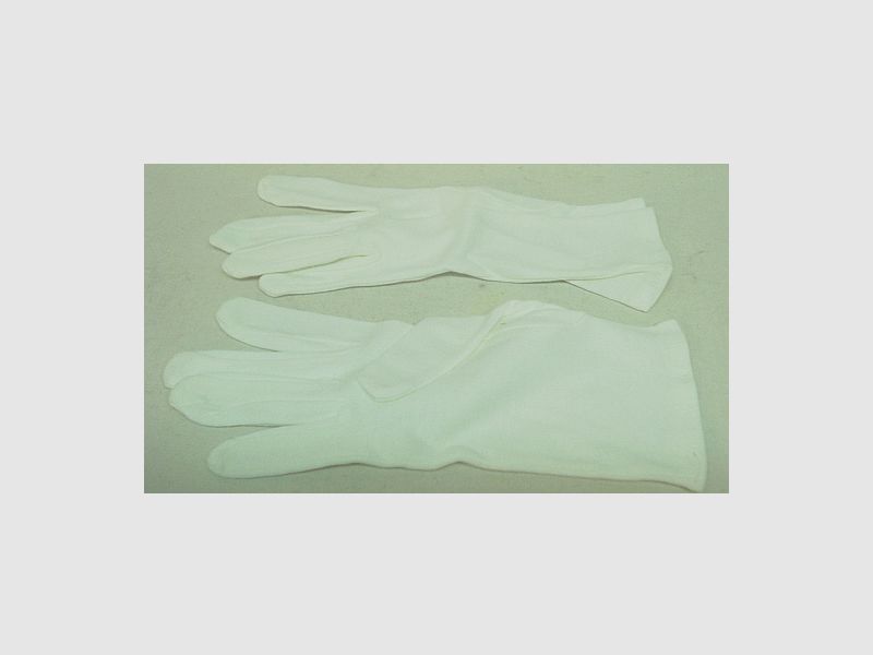 Schützenhandschuh Paar weiß - einfache Ausführung