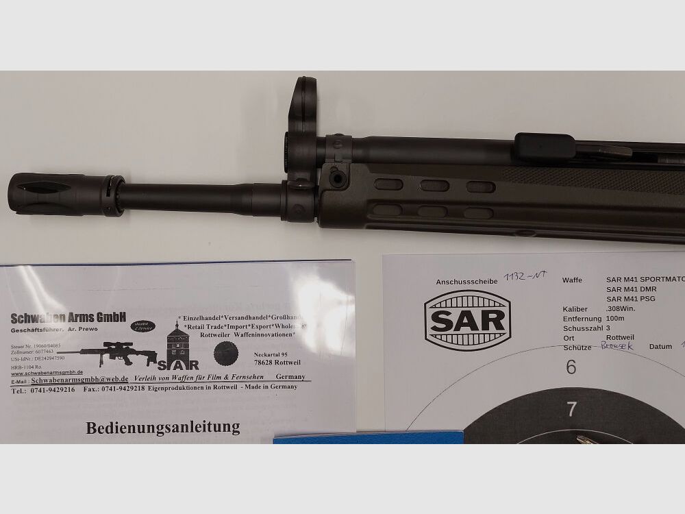 Schwaben Arms GmbH Selbstladebüchse SAR M41 SPORTMATCH MF3 G3KT Kaliber 308win. - MADE IN GERMANY - ähnlich HK41/G3
