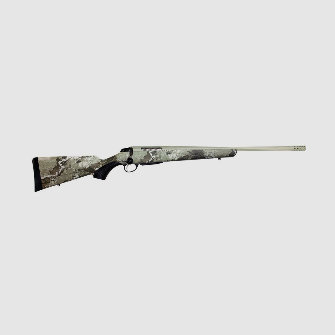 TIKKA T3x LITE VEIL ALPINE 6,5 Creedmoor, desert verde Cerakote, Lauflänge 24,3" mit MB, Drall 8", Lauf und Verschluss kanneliert, Direktabzug, 3 Schuss, Schaft Alpine Camo, ohne Visierung, MG 5/8"-24, Bild 1 von 3