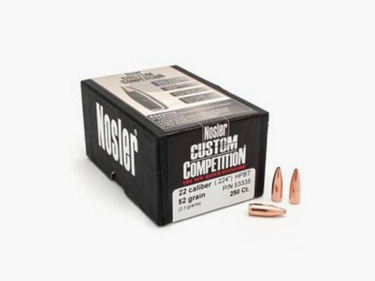 OGIVA NOSLER 5,6MM(224″) 52GR. HPBT MATCH